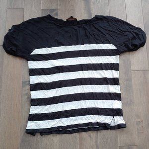 Black and White Striped Top